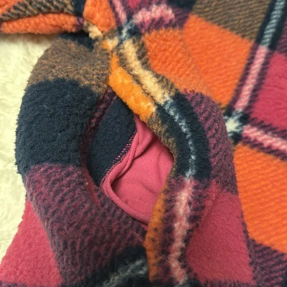 NWT American Eagle Women Plaid Fleece Sherpa 1/4 Zip Crop Jacket *M* - Picture 5 of 5